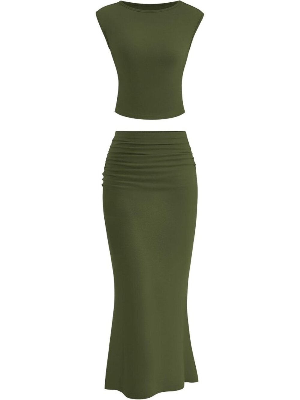 Skirt Sets Women 2 Piece Outfits Summer Outfits 2026 Going Out Crop Tops Long Ma